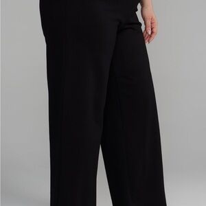 Avenue Elegant Black Wide Leg Pants